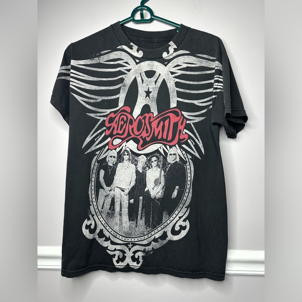 Aerosmith Band Concert T-shirt World Tour 2009 single stitch Unisex